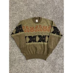 Vintage Playboy Sweater Crew Neck Hugh Hefner Cosby Style Sz XL 90s 80s Abstract